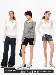 SMIIILE Casual Long Sleeve Drawstring Loose Slimming Polo Neck T-Shirt Womens Comfortable Breathable Polyester Blend Top