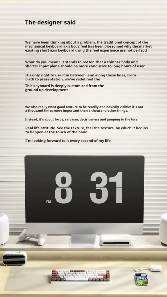 EWEADN MK68 Mechanical Keyboard Wireless 3-Mode Bluetooth Mini