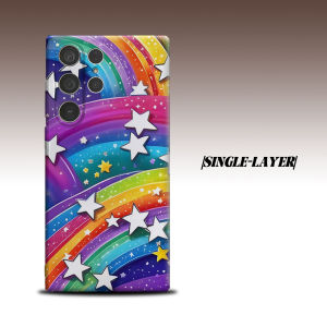 Rainbow Stars For Samsung Galaxy S26 S25 S24 A56 A36 Dual Layer Luxury Fashion Full Lens Protective Case