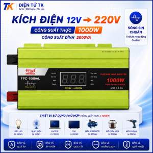 Bộ đổi nguồn điện Inverter 1000W Sin Chuẩn 12V sang 220V - SUNCHONGLIC FPC-1000AL