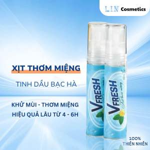 Chai xịt thơm miệng bạc hà lưu hương lâu dùng cho cả nam và nữ Vfresh 10ml/ chai