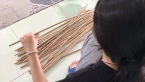 combo 3 que mây không vỏ (ruột mây) dài 80cm - đường kính 10mm - roi mây dài 80cm loại 10li