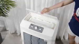 พัดลมไอเย็น 30 ลิตร เคลื่อนปรับอากาศ แอร์เคลื่อนที่ พัดลมไอระเหย ถังเก็บขนาด น้อย 32 มม