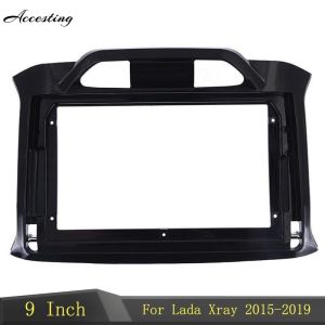 9นิ้วรถวิทยุ Fascia สำหรับ LADA XRAY 2015-2019รถ DVD กรอบ Audio Fitting ADAPTER Dash Trim ชุด Facia แผง