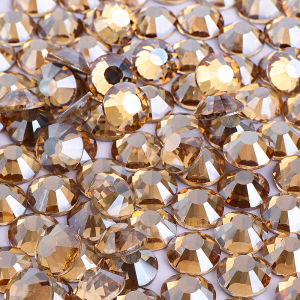 SS3-SS40 Golden Shadow Glass Crystal Rhinestones Silver Flatback Strass Stones Nail Art Accessories DIY Clothing Decorate