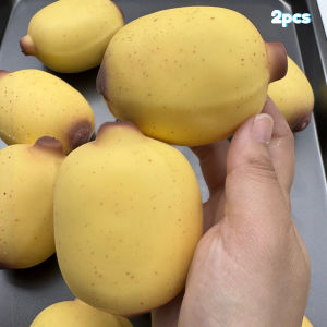 Crunchy Sesame Banana Squishy Stress Ball Fidget Toy Crispy Squishy Squeeze Ball Handmade Round Blocks Filled ASMR for Adult
