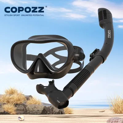 COPOZZ | COPOZZ Professional Diving Mask Full Vision Mask Underwater Snorkel Mask Set Swimming Snorkel HD Anti Fog Diving Equipment