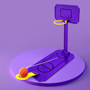 1pc Children Interactive Educational Toy Creative Desktop Basketball Game Machine Mini Basketball Hoop Toy Indoor Leisure Toy