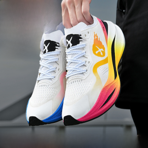 Professional Marathon Running Shoes Summer Men Breathable Mesh Surface Shoes Male Ultralight Shock-Absorbing Wear-Resistant Sneaker Training Shoes