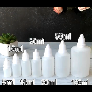 50pcs/100pc Eye Drop Liquid Storage Bottle 3ml 5ml 10ml Soft Empty Squeeze Dropper Bottles Refillabl