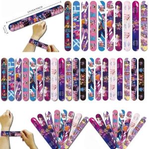 Bandai | Hot Colorful Anime Girl Slap Bracelets Fun Snap Wristband Toys for Kids Birthday Party Classroom Rewards Holiday Gifts