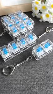 New 3/4/9 Keys Finger Keyboard Keycap Stress Relief Fidget Keychain Pass The Time Key Button Pinch Toy Adult