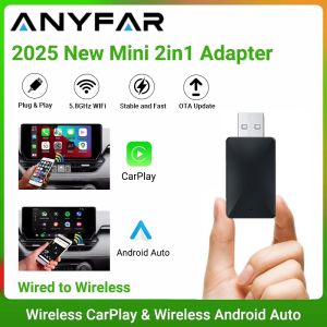 2in1 Wireless CarPlay Dongle Wireless Android Auto Adapter AI Smart Box Car Intelligent Systems For Car With Wired CarPlay