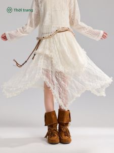iplant | Chân Váy Ren Phong Cách Bohemian Cho Bé Gái