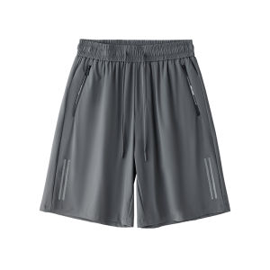 miiow | Cat Man Ice Silk Sports Shorts Mens Summer Thin Loose Straight Cut Quick Dry Beach Casual Five-Quarter Pants Nylon Spandex