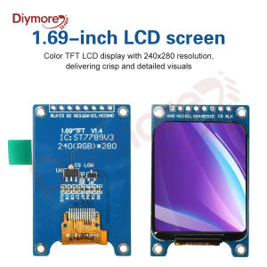 1.69 Inch TFT LCD Screen ST7789 Small Screen 240x280 Display Lcd Rounded Screen Spi Color Screen Blue Board Module ST7789V3