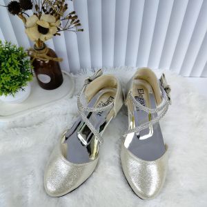 sepatu sandal heells anak anak perempuan sepatu pesta anak terbaru Hak Kaca