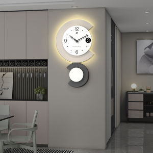 Minimalist Nordic Modern Quartz Wall Clock Creative Mute Fashion Clocks Home Living Room Restaurant Entrance Decorative wall watch 31x54cm