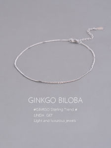 925 Sterling Silver Simplistic Chain Ankle Bracelet for Women Personalized Engraving Hit Product Fashionable Jewelry Gift