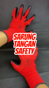 12 PCS Safety Latex Working Gloves Tukang Kaca Bangunan Bengkel Pabrik Non Slip Sarung Tangan Proyek