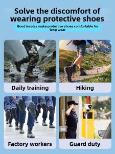 ZHIHAOEN | Shock Absorption Foot Pain Prevention Thick Sweat-absorbing Deodorant Insoles