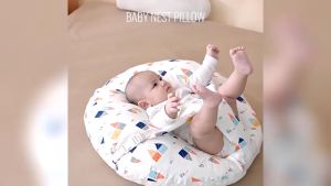 R2y Baby Anti-spitting Milk Pillow Newborn 15° Slope Feeding Master Cushion & Detachable Belt