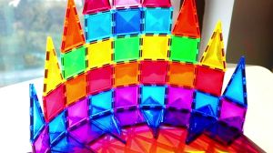 Romboss 45/72/106/130PCS Magnetic Building Blocks Tiles Diamond Surface Colorful Window Enlightenment Toys Gift For Kids