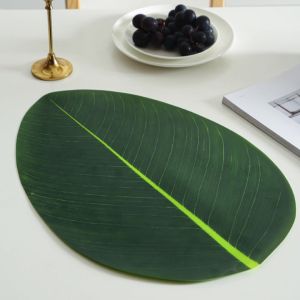 Placemat Banana Leaf 47/106cm Daun Pisang Liwetan Artificial Alas Piring Tatakan Gelas Alat Dapur