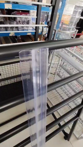 รางสอดป้าย มีกันตกในตัวรุ่นใหม่ สีใส ป้ายราคา ป้ายราคาพลาสติก ป้ายหน้าชั้นวางสินค้า