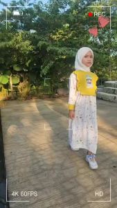 Gamis Anak Perempuan Viral Labubu: Baju Muslim Longdress 2-7 Tahun Hari Raya