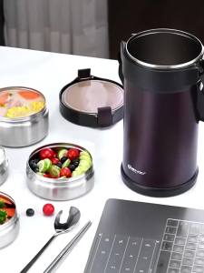 DUTRIEUX Portable Thermal Lunch Box Stainless Steel Heat Preservation Bento Box Food Container with Lunch Bags