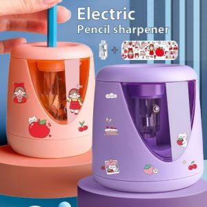 Electric Pencil Sharpener Automatic Kid Pencil Sharpener Multifunctional Quick Sharpening Stationery