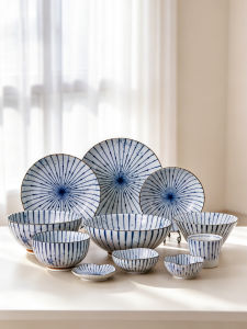 Mino Yaki | Japanese Ink Style Ceramic Bowl Set
