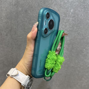 Ultra-Thin Silicone Shockproof Huawei Pura70Pro+ Phone Case with Airbag Precision Holes Elegant Green Design for Mate60/50/40/30