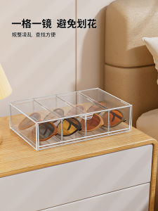 Transparent Eyeglass Storage Display Stand Sunglasses Box Desktop Bedside Multiple Invisible Contact Lens Myopia Presbyopia