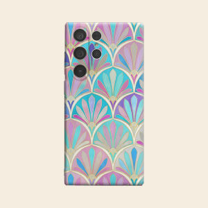 BILIBILI | Art Deco Pastel Fans Luxury Fashion Full Lens Protective Case for Samsung Galaxy S26 S25 S24 A56 A36 Plus Ultra