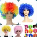 wig badut warna warni rainbow. 
