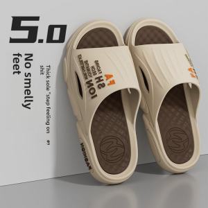 Dép Nam Mùa Hè 2025 Mới Ngoài Trời Chống Trượt Đế Dày Thời Trang Trong Nhà Cặp Đôi Dép Xăng Đan PVC Đế Cao Su Nhẹ Màu Trơn