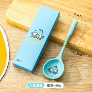 [SG SELLER] Sanrio Ceramic Soup Spoon /  Long Handle Spoon Cute Spoon Big Size Soup Spoon