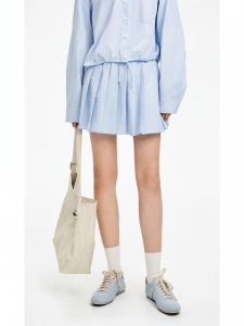 Slimming Pleated Half Skirt