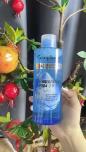 Tẩy trang Compliment Hyaluronic 3in1 tẩy cho mặt mắt môi 400ml (xanh tím)