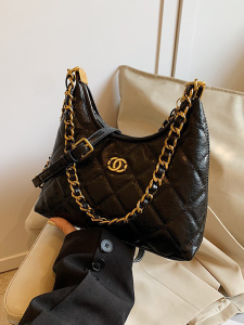 Elegant Simple High-End Underarm Bag Womens Handbag Trendy Crossbody Bag Small Fragrance Style Fashionable Soft PU Leather