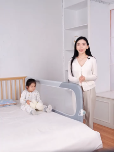 Baby Bed Fence with Vertical Lift Bed Guard Fence Safety Fence For Kids Bed Rail Guard