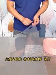 Doll Storage Bucket Transparent Storage Box Large-Capacity Doll Childrens Plush Toy Organizer Tube Box Cylindrical Storage Box