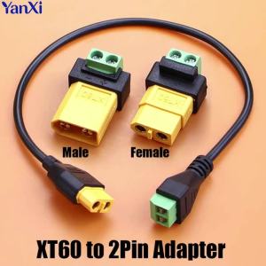 XT60 Male Female To 2Pin Solderless Terminal Connector Adapter Plug Cable For Solar Panels Drone Model Aircraft Balance Charger