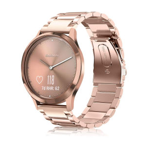 สายโลหะ20มม. เข้ากันได้กับ Garmin Vivoactive 5/Vivoactive 3/3 Music/Venu Sq/Venu 2 Plus/forerunner 245/645นาฬิกา Samsung Galaxy 42มม./Watch 3 41มม./Active 2 1