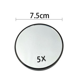 Black Multi-Magnification Makeup Mirror High Definition Beauty Mirror ABS Plastic Suction Cup Mirror for Home And Travel Use