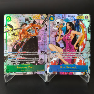 Bandai | Self Made Proxy One Piece TCG English Boa Hancock OP07-051 Parallel Manga SR Blue Character Game Collection Card Toy