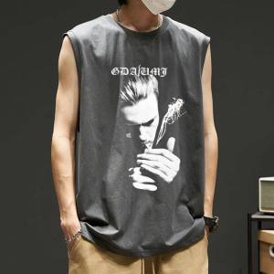 PAZHAOLANG | Plus Size Fashionable Casual Vest with Character Print for Summer