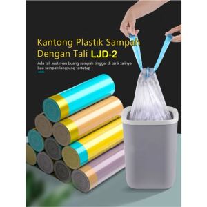 Kantong Plastik Sampah Roll Dengan Tali - Trash Bag Kantong Sampah Serbaguna Isi 5 PCS LJD-2